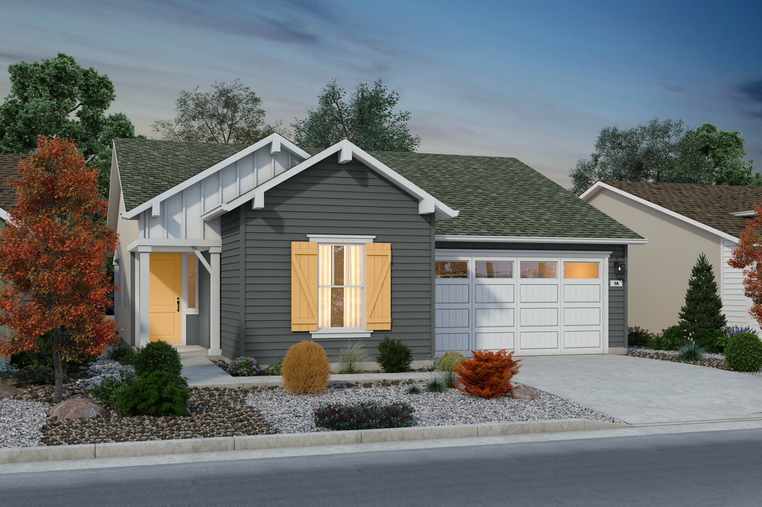 Silverado Single Family Homes_Plan 1A_Color Render_Scheme 8_V05